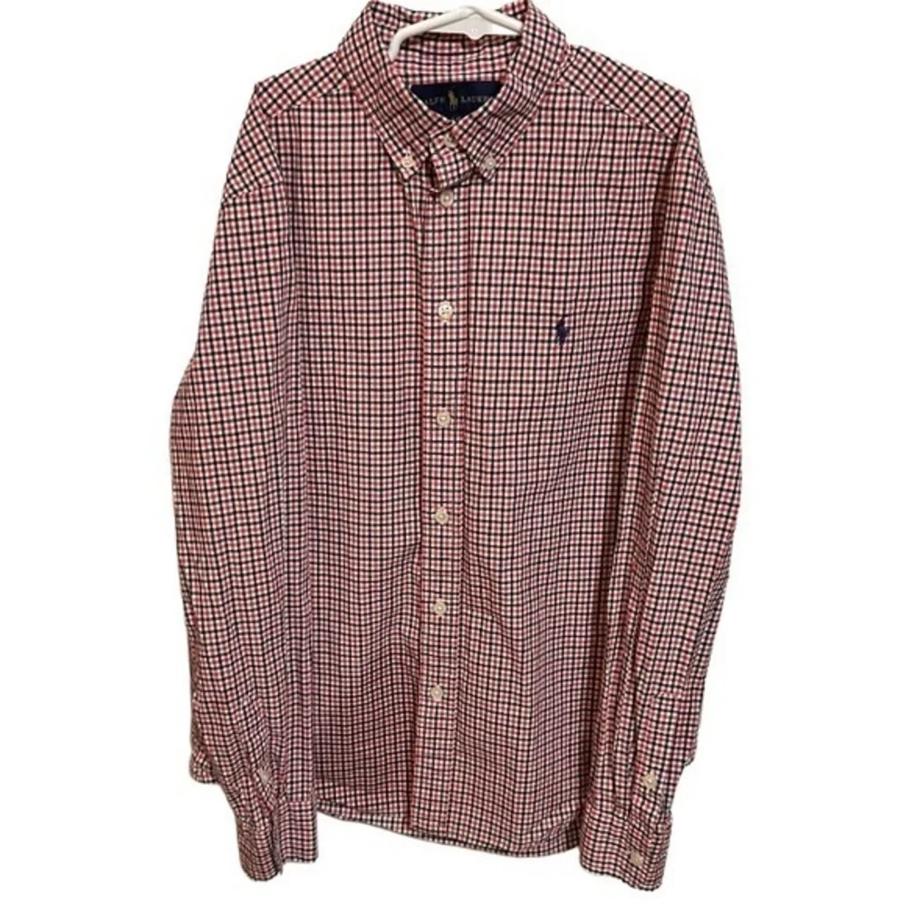 Big Boys Ralph Lauren Long Sleeve Button Down Shirt
Large 14/16 Navy and‎ Red - Picture 3 of 6